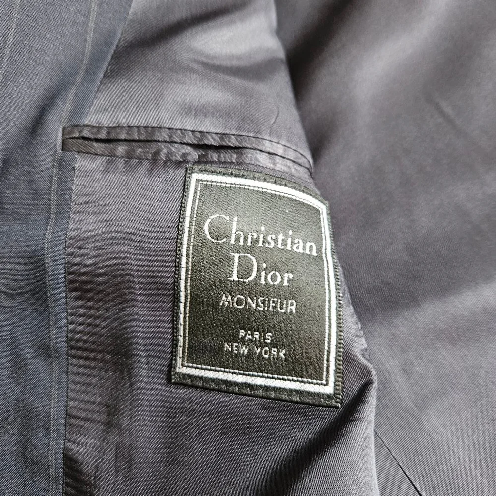 Vintage Christian Dior Monsieur Pure Wool Pinstripe Blazer Jacket Mens